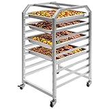 RCZSCBK 9-Tier Commercial Bun Pan Rack with Wheels - 18"x16"x36" Heavy Duty Speed Rack, Rust Proof Bread Proofing & Storage for Bakeries, Commercial Kitchens