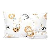 Salt Earth 100% Cotton 210TC Kids Bedsheet, Twin Fitted Sheet, Toddler Bed, 2 Piece Bedding Set- 1 Fitted Sheet and 1 Pillowcase, Themed Toddler Bed Sheets, Cute Sheets for Kids Bed (Jungle)