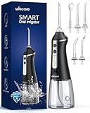 Water Dental Flosser, Portable Oral Irrigator with 10OZ Water Tank, 7X Deep Cleaning, 5 Nozzle Options, IPX7 Waterproof, Travel-Friendly