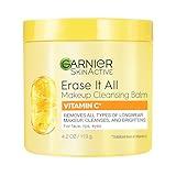 Garnier Erase It All Makeup Cleansing Balm with Vitamin C, Brightening Facial Cleanser and Makeup Remover, 4.2 Oz