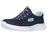Skechers Sport Women's Summits Sneaker,navy aqua,8.5 M US