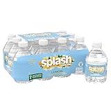 Splash Refresher Lemon Flavored Water, 8 Fl Oz, Plastic Bottle Pack of 12