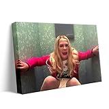 VYPEROCK Funny Framed Canvas Wall Art Bathroom Decor Black Humorous Comedy Movies Poster White Chicks Oil Painting Modern Artwork for Living Room Dorm Wall Home Decoration (16"x20")