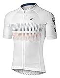 LAMEDA Cycling Jersey Men Short Sleeve Road Bike Bicycle Shirt Reflective Breathable Lightweight White X-Large