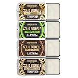 Viking Revolution 4 Pack Mens Colognes - 0.5 Oz Solid Perfume with Spiced Vanilla, Sweet Tobacco, Majestic Oud, Bergamot - Travel Wax Balm Cologne