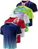 5 Pack Men’s Active Quick Dry Crew Neck T Shirts | Athletic Running Gym Workout Short Sleeve Tee Tops Bulk (Set 13, XX-Large)