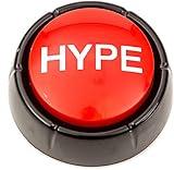 Hype Button | Hip Hop Air Horn Sound Effect Button (Batteries Included) Stocking Stuffer Back to School Classroom Teacher Office Desk Sales Marketing Gag Nut Funny Toy Live Streaming Gaming DJ Remix