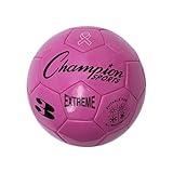 Champion Sports Extreme Series Soccer Ball, Size 3 - Youth League, All Weather, Soft Touch, Maximum Air Retention - Kick Balls for Kids Under 8 - Competitive and Recreational Futbol Games, Pink