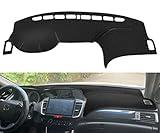 Yiz Dashboard Cover Dash Cover Mat Pad Carpet Custom Fit for Honda Accord 2013 2014 2015 2016 2017 (Black) Z15