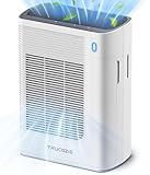 Trucozie Air Purifier for Home Large Room Bedroom Up to 1937 Ft² in 1 Hr With Double-sided Air Inlet, Air Quality and Light Sensors, HEPA Sleep Mode for Allergies, Dust, Smoke, Pet Hair, White