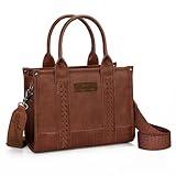 Montana West × Wrangler Tote Handbag for Women Top Handle Vintage Satchel with Detachable Crossbody Strap WG102-8120SCO