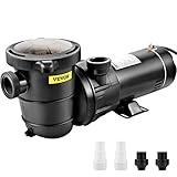 VEVOR Swimming Pool Pump, 2.0HP 115 V, 1500 W Single Speed Pumps for Above Ground Pool w/ Strainer Basket, 5400 GPH Max. Flow, Certification of ETL for Security