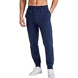 Hanes Originals Cotton Joggers, Jersey Sweatpants for Men with Pockets, 30" Inseam, Athletic Navy, 3X Large