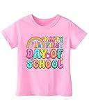 First Day of School Shirt for Toddler Boys Girls Kids, Back to School Kindergarten Shirts, Short Sleeve Tee Tops 3-8T