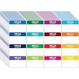 400 Pcs Name Tags Colorful Sticker-16 Colors (3"x2") Hello My Name is Peel & Stick Identification Badges for School, Office, Conferences & Family Parties.