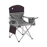 Coleman Portable Camping Chair with 4-Can Cooler, Cushioned Seat & Back with Side Pockets & Cup Holder, Carry Bag Included, Great for Camping, Tailgating, Firepits, Patio, & More