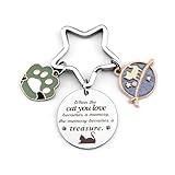 Cat Memorial Gifts, Loss of Cat Sympathy Gift, Cat Memorial Gifts for Loss of Cat, Memorial Keychain for Cat Owner Cat Lover Gifts, Cat Remembrance Gift, Cat Passing Away Gifts, Cat Loss Sympathy Gift