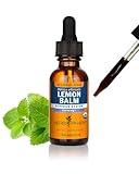 Herb Pharm Certified Organic Lemon Balm Liquid Extract for Calming Nervous System Support, Alcohol-Free Glycerite, 1 Oz