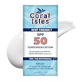 Coral Isles SPF 50 Sunscreen Packets | Hawaii Compliant as Reef Safe | Oxybenzone Free | Broad Spectrum UVA/UVB Protection | Water Resistant 80 Min. | Fragrance Free | 0.25-oz (25 Units)
