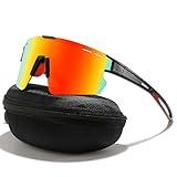 Cleoxyge Polarized Modern Cycling Sunglasses UV-400 Protection, Baseball Sunglasse Outdoors Sports for Cycling Baseball (Polarized Orange Lens)