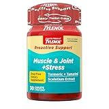 Tylenol Proactive Support* Muscle & Joint Supplements + Stress, Drug Free, Tamarind + Turmeric Supplement + Sceletium Extract to Improve Joint Comfort & Flexibility*, 30 ct