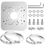 OOSSXX Universal Security Camera Mount Wall Mounting Brackets,Vertical Pole Mount Adapter Bracket for CCTV Camera,Pole Clamp,Solar Panel Clamps Outdoor Video Surveillance Equipment