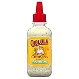 Cholula Cremosa Sauce, Cilantro Lime, Mild Heat, Creamy Squeezable Topping for Tacos, Enchiladas, Soup, Tostadas, Eggs and More, 8 fl oz