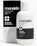 Natural Outcome Man Skin Face Toner | Natural Daily Toner Enhances Men Facial Complexion | Pore Cleansing Facial Astringent with Witch Hazel & Aloe Vera for All Skin Types | 8 Oz