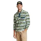 Eddie Bauer Men's Chutes Mock Neck Fleece, Sage, Large