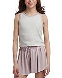 Reebok Girls Short Sets - 2 Piece Girls Athletic Sets with Sleeveless Tank Top and Butterfly Shorts Girl Summer Clothes, Size 8, Pastel/Lilac