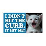 ULTRAVUTT [7.5"x3.75"] I Didn't HIT The Curb. IT HIT ME!, Funny Bumper Stickers for GenZ Ladies Drive, Gifts Idea for Car Truck Motorcycle