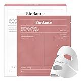 BIODANCE Bio-Collagen Real Deep Mask, Hydrating Overnight Hydrogel Mask, Pore Minimizing, Elasticity Improvement, 34g x4ea