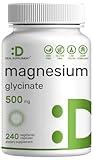 DEAL SUPPLEMENT Magnesium Glycinate 500mg, 240 Veggie Capsules | Chelated for Easy Absorption | Highly Purified Essential Trace Mineral for Muscle, Joint, Heart, & Digestive Health