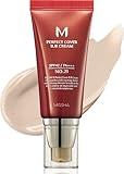 MISSHA M Perfect Cover BB Cream No.21 Light Beige - Light with Cool Undertone SPF 42 PA +++1.69 Fl Oz - Tinted Moisturizer with SPF