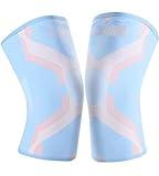 LCZDZQ Knee Braces 2-Pack - Compression Sleeves for Men & Women, Knee Pain Relief for Arthritis, Meniscus Tear, Running, Gym, Basketball - Blue M(Check Sizing)