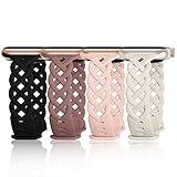 Slim Silicone Bands Compatible with Apple Watch Band 40mm 38mm 41mm 44mm 45mm 46mm 42mm Women Floral Breathable Braided Lace Thin Sport Strap Replacement Wristbands for iWatch SE Series 10 9 8 7 6 5 4 3 ultra 2