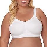 PLAYTEX Womens 18 Hour Wireless Seamless Full-coverage T-shirt With Smoothing Support, Us4159 Bras, White, 38C US