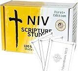 Agape Scripture Memory Cards - 100 NIV Bible Verse Flashcards for Adults & Kids, Perfect for Bible Study, Memorization, and Christian Education, Pocket-Sized, Durable Design, Great Gift for Faith Learning