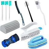 Elkanah Deep Cleaning Supplies Scrub Brushes for Cleaning Crevice Cleaning Brushes Scrubber Shower Dust Sponge Cleaning Tools Set of 10