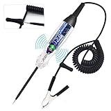 AWBLIN Upgraded Automotive Buzzer Test Light 4-60V DC Digital LED Circuit Tester, Heavy Duty Light Tester with Voltmeter, Auto Bidirectional Voltage Tester Electric Test Pen
