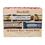 Barebells Protein Bars Variety Pack - 12 Count, 1.9oz Bars - Protein Snacks with 20g of High Protein - Chocolate Protein Bar with 1g of Total Sugars - Perfect on The Go Protein Snack & Breakfast Bars