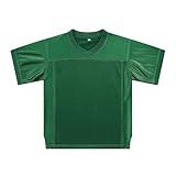 Blank Youths Football Jersey Mesh Athletic Football Shirt Practice Sports Uniform Green