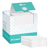Ditoi Disposable Face Towels,Ultra Thick Face Towelettes XL, Lint-Free Facial Wipes for Makeup Removal & Gentle Skin Care,50 Count, 10"×12", Pearl-textured,Eco-Friendly