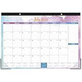 2025-2026 Desk Calendar - Calendar 2025-2026, 17" x 12", Jul.2025 - Dec.2026, 18 Monthly Desk Calendar, Wall Calendar 2-in-1- Colorful Waterink