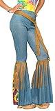 Forum Novelties Womens Hippie Bell Bottoms Adult Sized Costumes, Blue/Brown, X-Small Small US