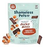 Shameless Pets Jerky Bites Treats, Duck-Tato - Healthy Dog Chews for Digestion Support with Fiber - Dog Treats with Real Cage-Free Duck - Free from Grain, Corn & Soy - 1-Pack