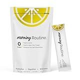 ROUTINE Morning Daily Hydration | Electrolyte Powder Packets with Apple Cider Vinegar, Lemon, and Sea Salt | Keto & Paleo-Friendly Electrolyte Drink Mix (10 Pack)