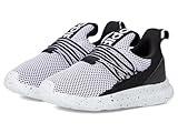 adidas Lite Racer Adapt 7.0 Sneaker, White/Black/Black, 4.5 US Unisex Big Kid