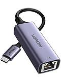 UGREEN USB C to Ethernet Adapter, Plug and Play 1Gbps Ethernet Adapter, Aluminum Case, (Thunderbolt 4/3 Compatible) to RJ45 Network Dongle, Compatible for MacBook Pro/Air, iPhone 16 Pro/Max, iPad, XPS