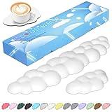 JIKIOU Upgrade Leather Cloud Keyboard Wrist Rest, Cloud Wrist Rest with Non-Slip PU Base, Comfortable Memory Foam Wrist Rest for Computer Laptop Mac Gaming Office and Pain Relief Wish New Year Gift